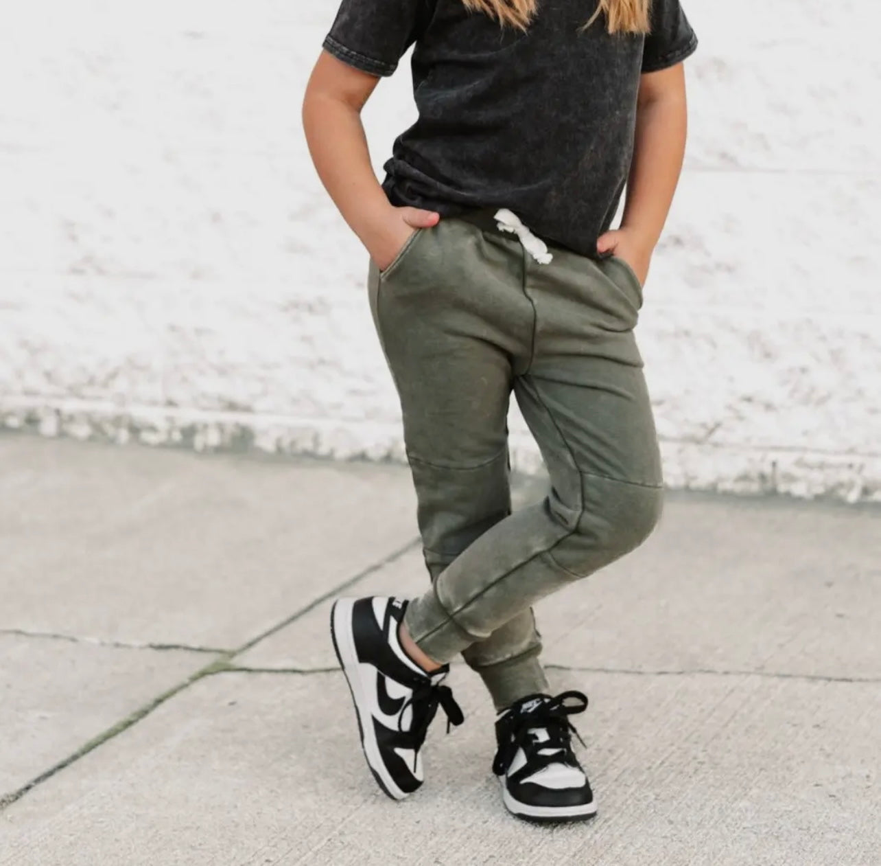 French Terry Joggers- Moss