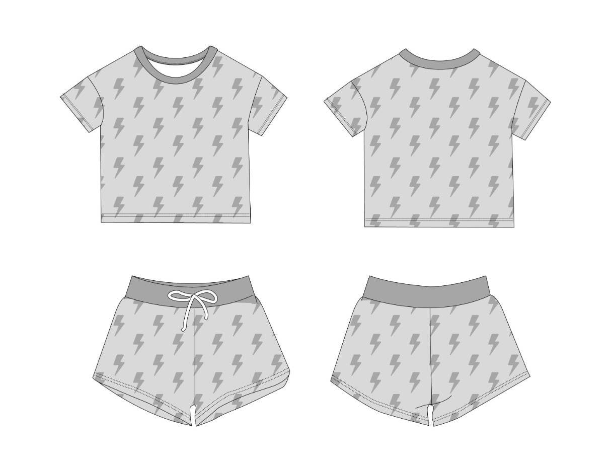 Lightning Bolt | Terry Shorts Set