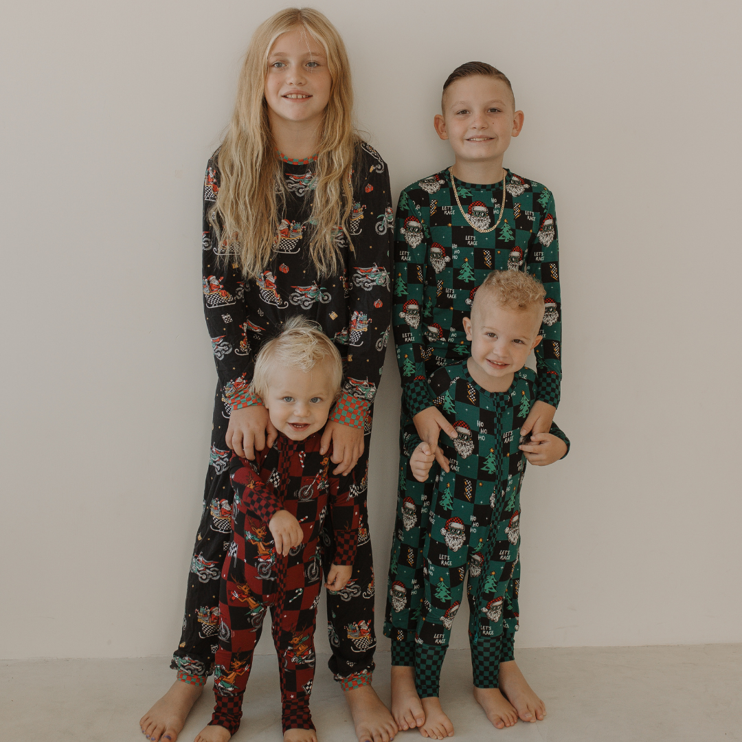 Let's Race Santa Toddler & Youth Pajamas
