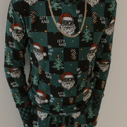 Let's Race Santa Toddler & Youth Pajamas