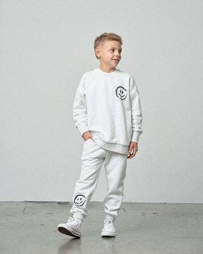 Happy Day Elevated Sweatpant - Light Heather Grey
