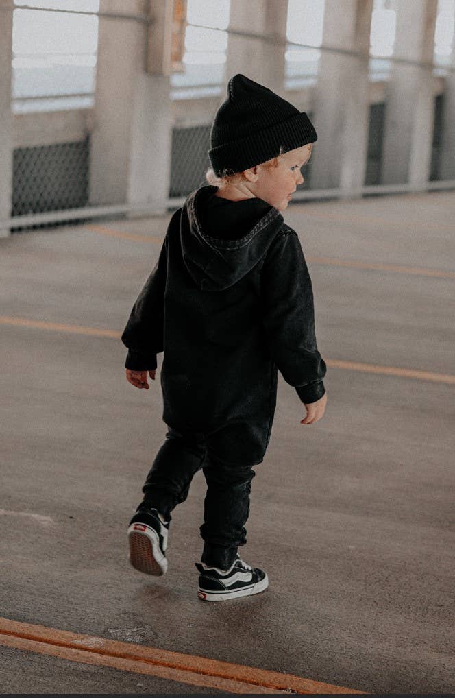 Toddler Black Vintage-Wash One-and-Done