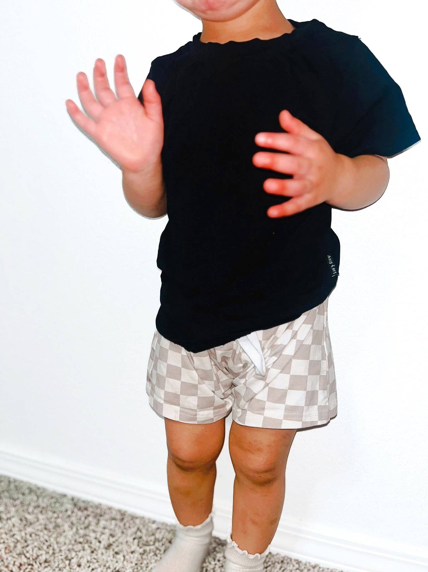 Taupe | Harem Checkered Shorts