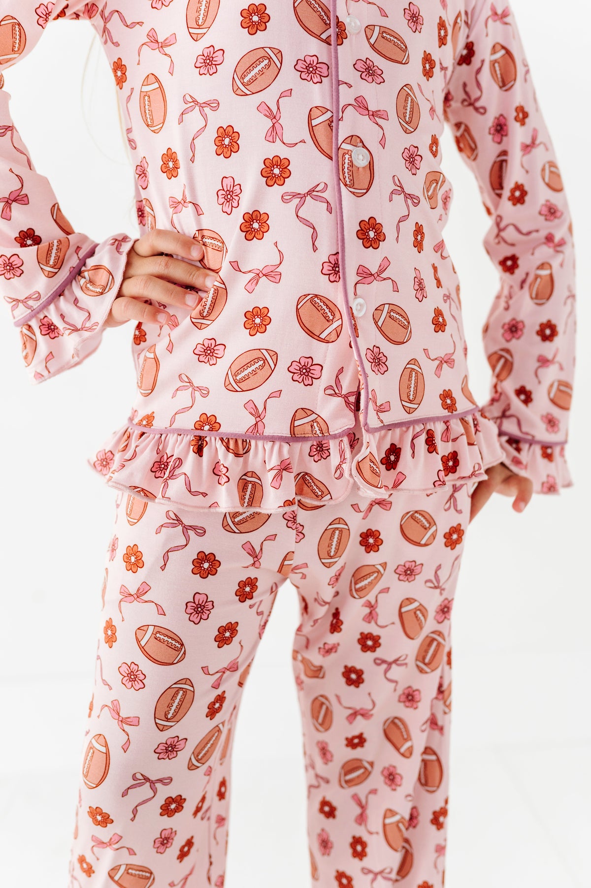 Friday Night Florals Ruffle Button Up Set (EST SHIP TIME 1-2 WEEKS)