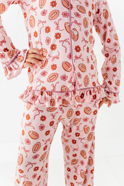 Friday Night Florals Ruffle Button Up Set (EST SHIP TIME 1-2 WEEKS)
