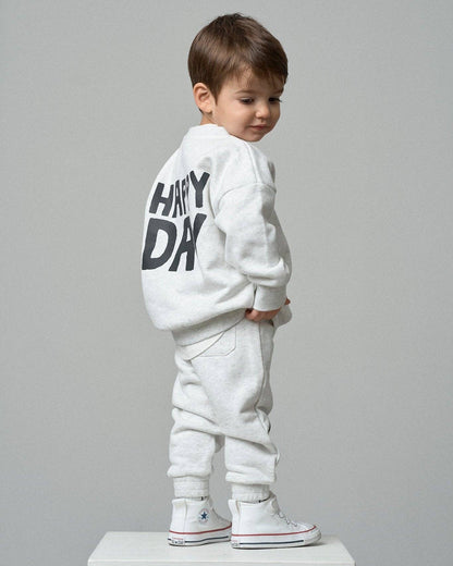 Happy Day Elevated Sweatpant - Light Heather Grey