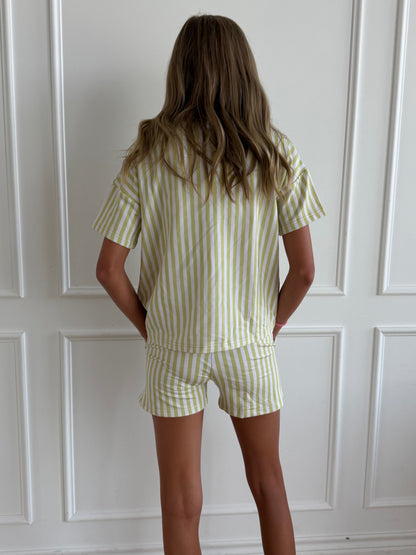 Green Stripe Terry Set