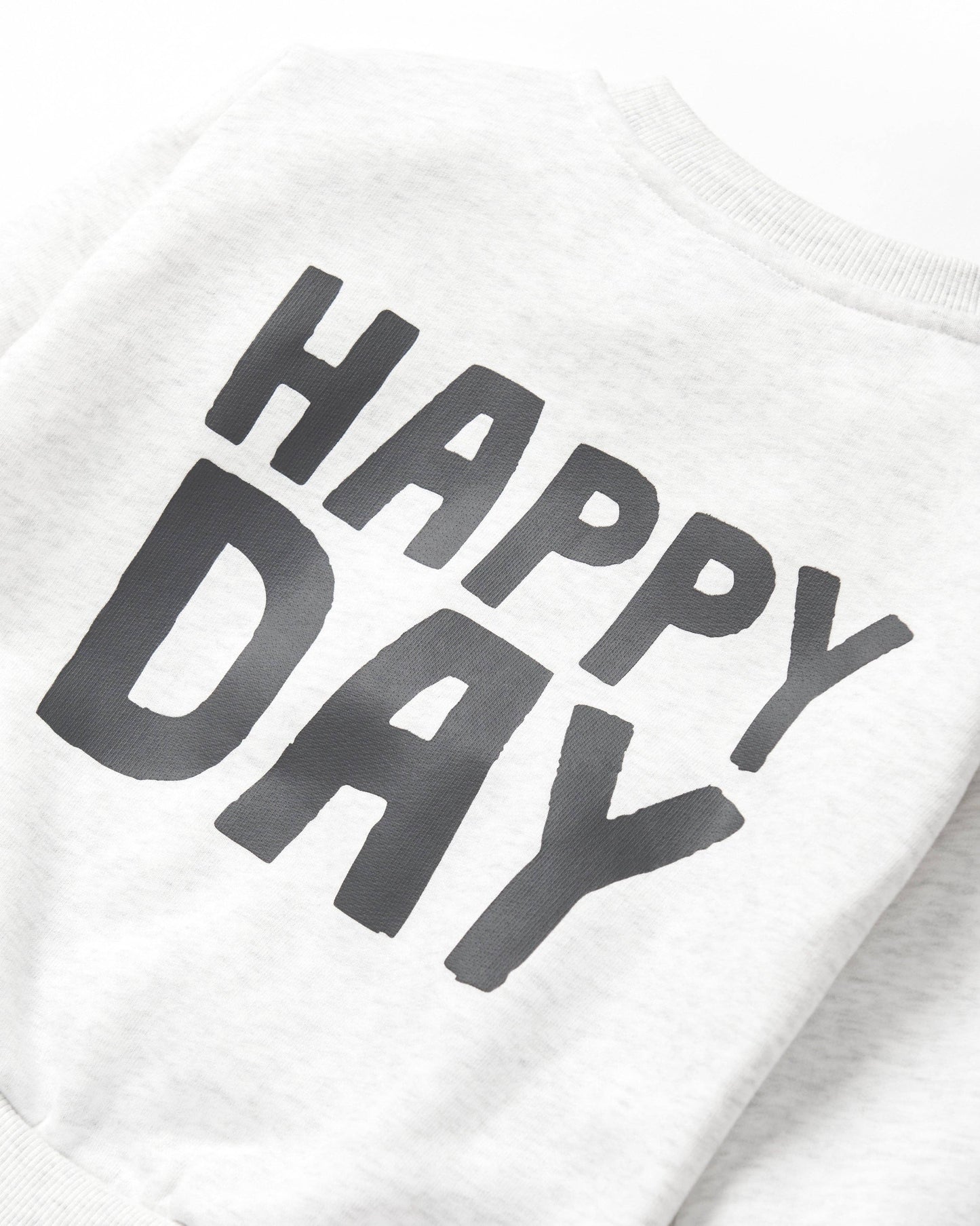 Happy Day Elevated Crewneck - Light Heather Grey