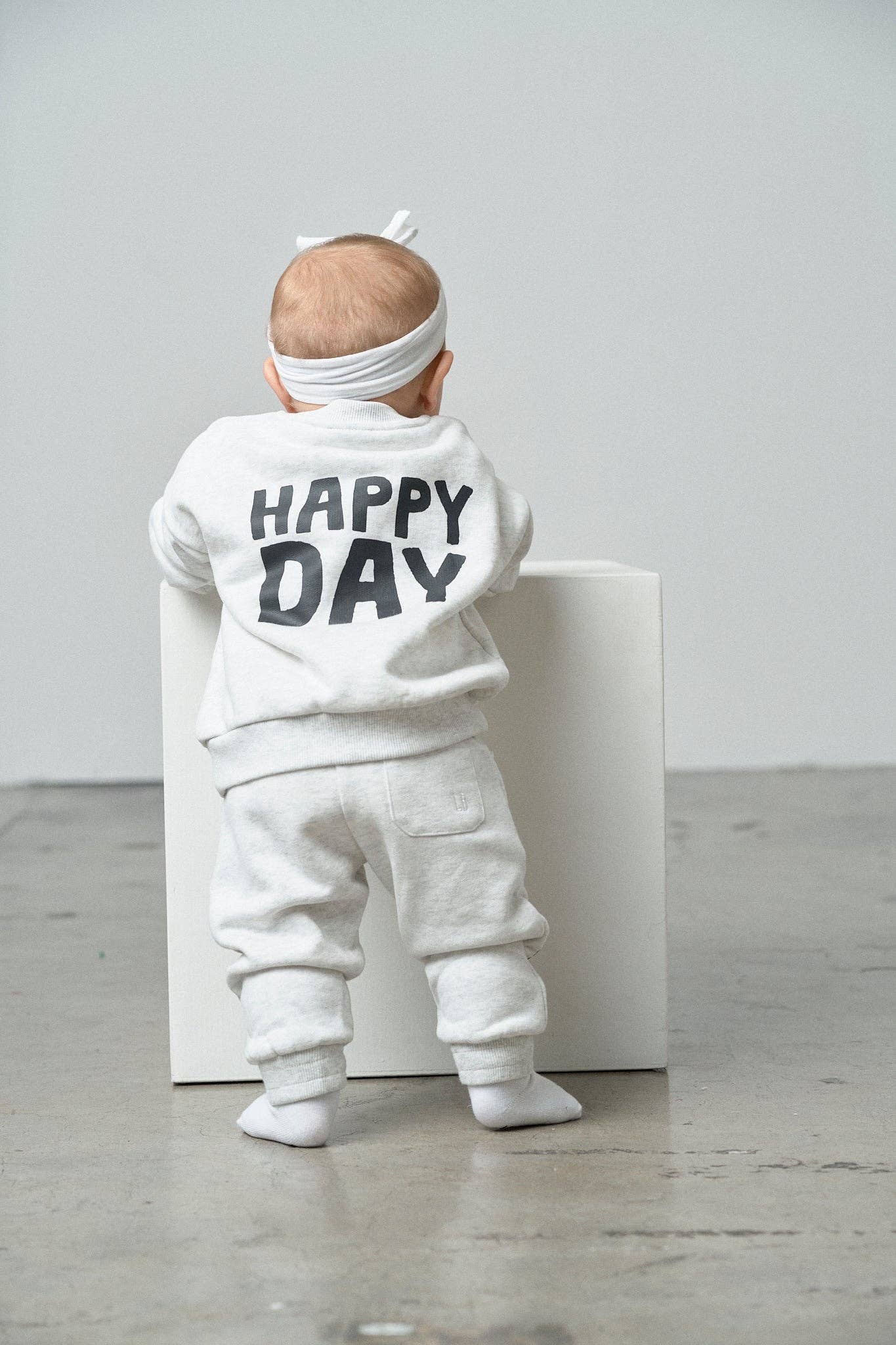 Happy Day Elevated Sweatpant - Light Heather Grey