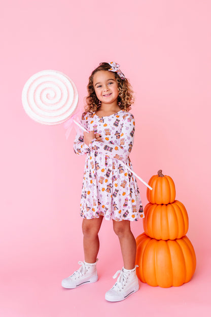 Hocus Pocus Honey Bear Twirl Dress (EST SHIP TIME 1-2 WEEK)