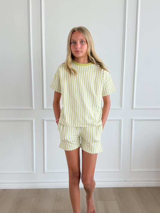 Green Stripe Terry Set