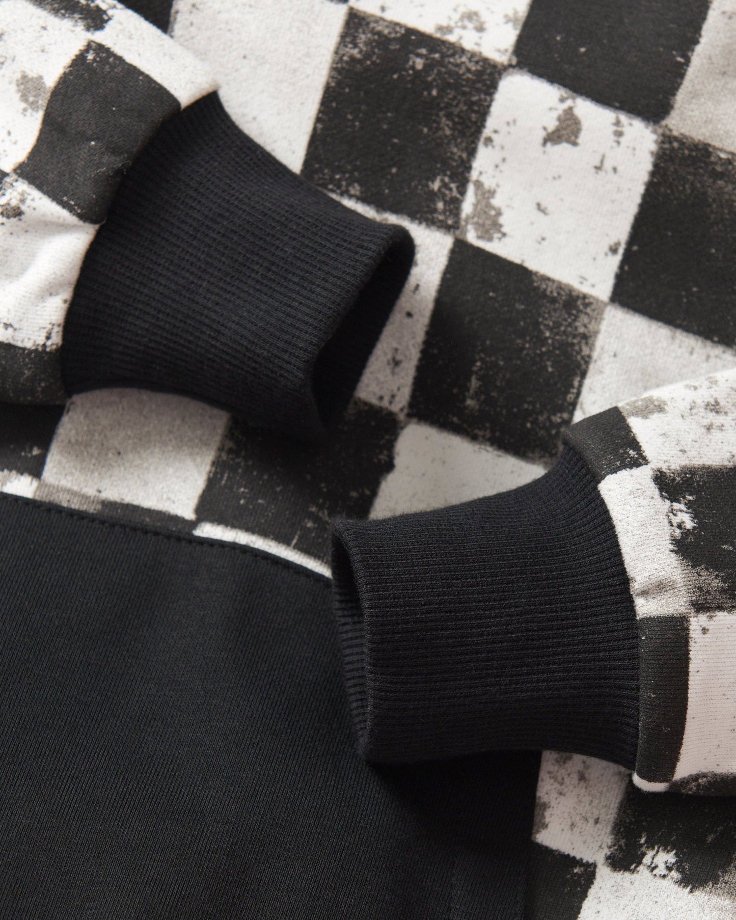 Checkered Hoodie - Black
