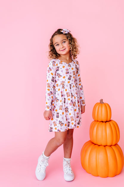 Hocus Pocus Honey Bear Twirl Dress (EST SHIP TIME 1-2 WEEK)