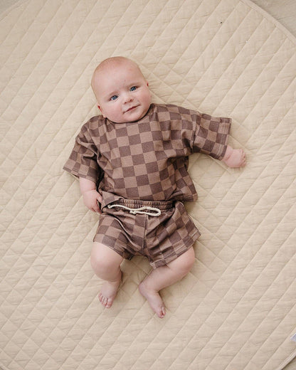 Shorts Set | Espresso Checkered