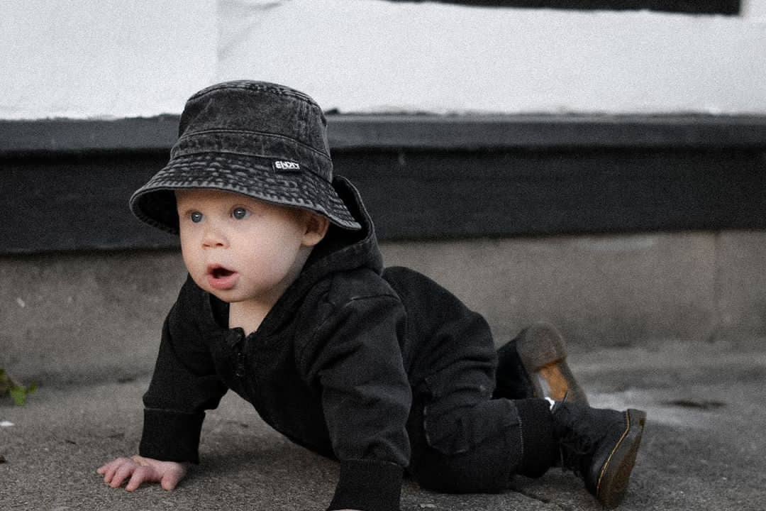 Toddler Black Vintage-Wash One-and-Done