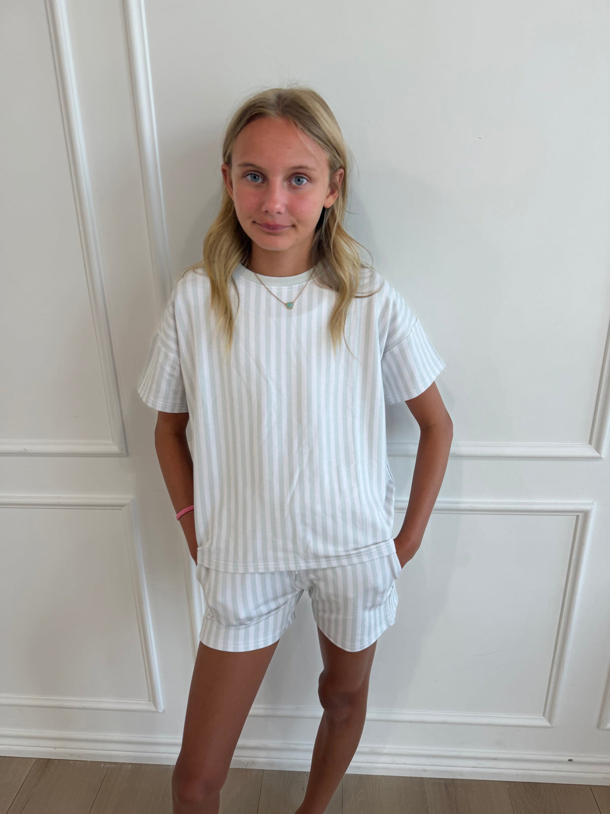 Blue Stripe Terry Set