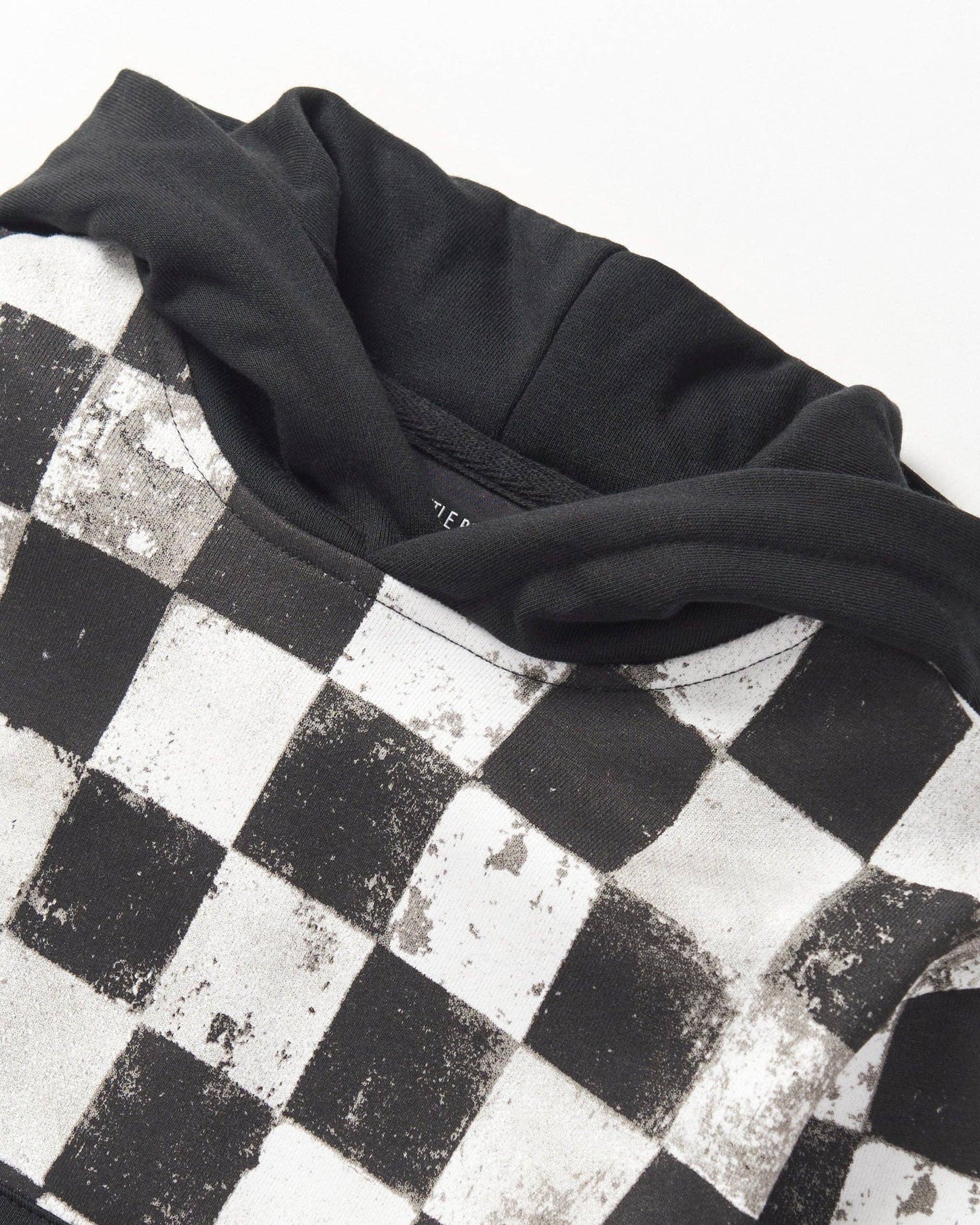 Checkered Hoodie - Black