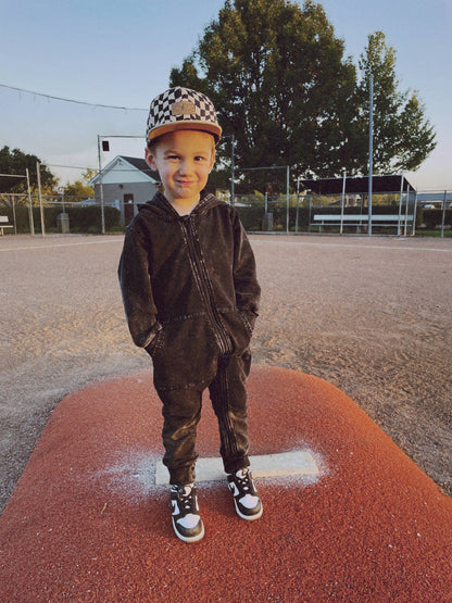 Toddler Black Vintage-Wash One-and-Done