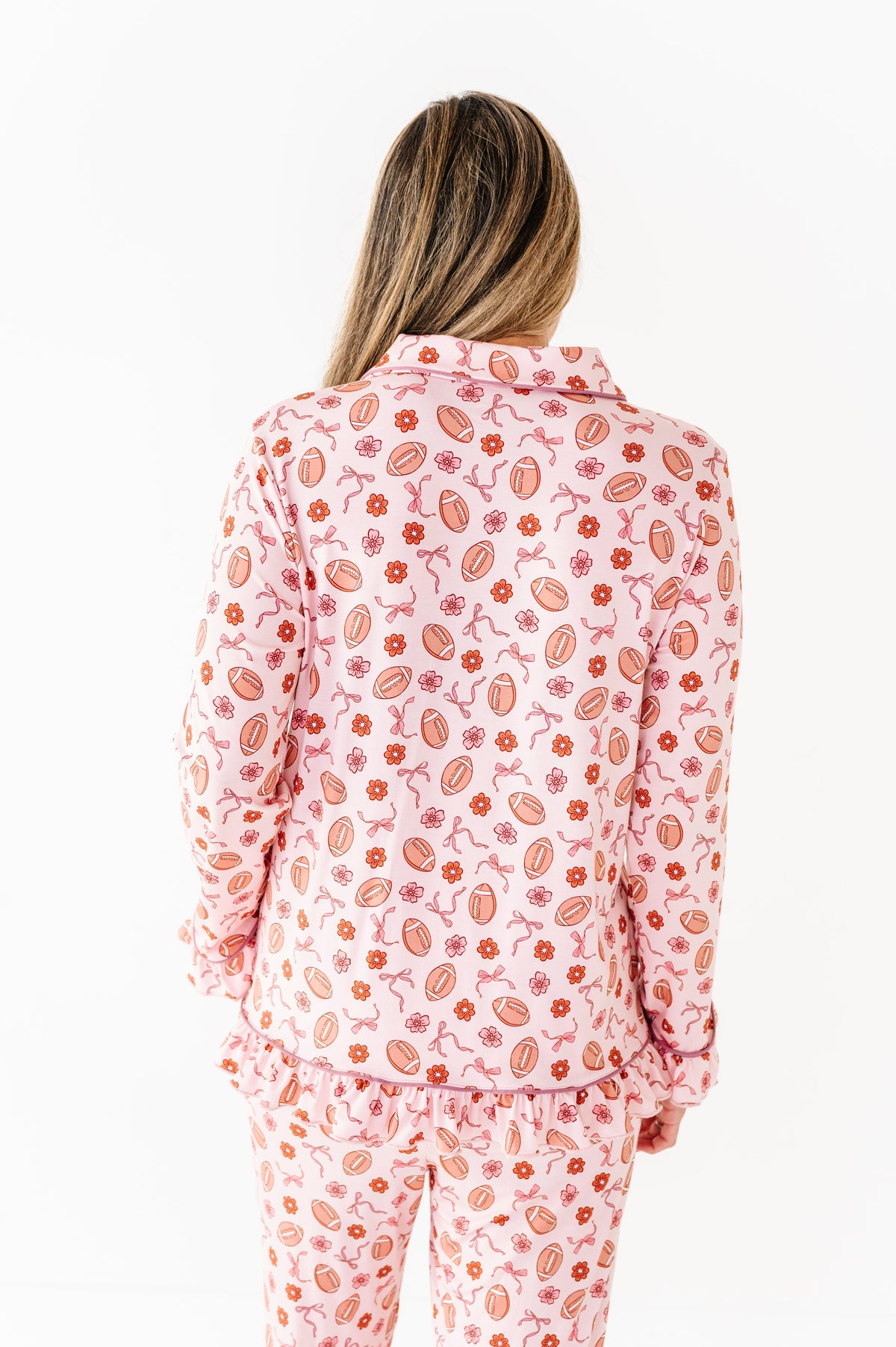 Friday Night Florals Ruffle Adult Button Up Set (EST SHIP TIME 1-2 WEEKS)