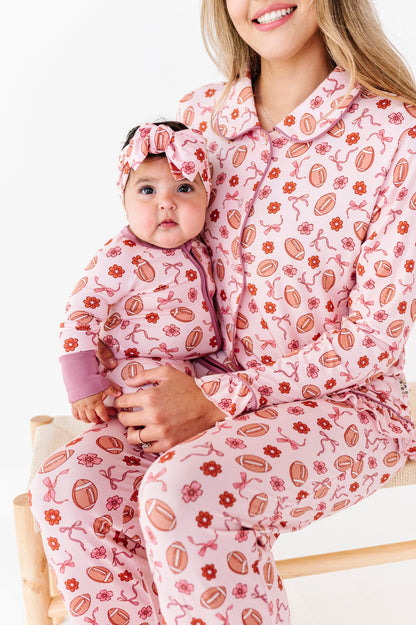 Friday Night Florals Ruffle Adult Button Up Set (EST SHIP TIME 1-2 WEEKS)