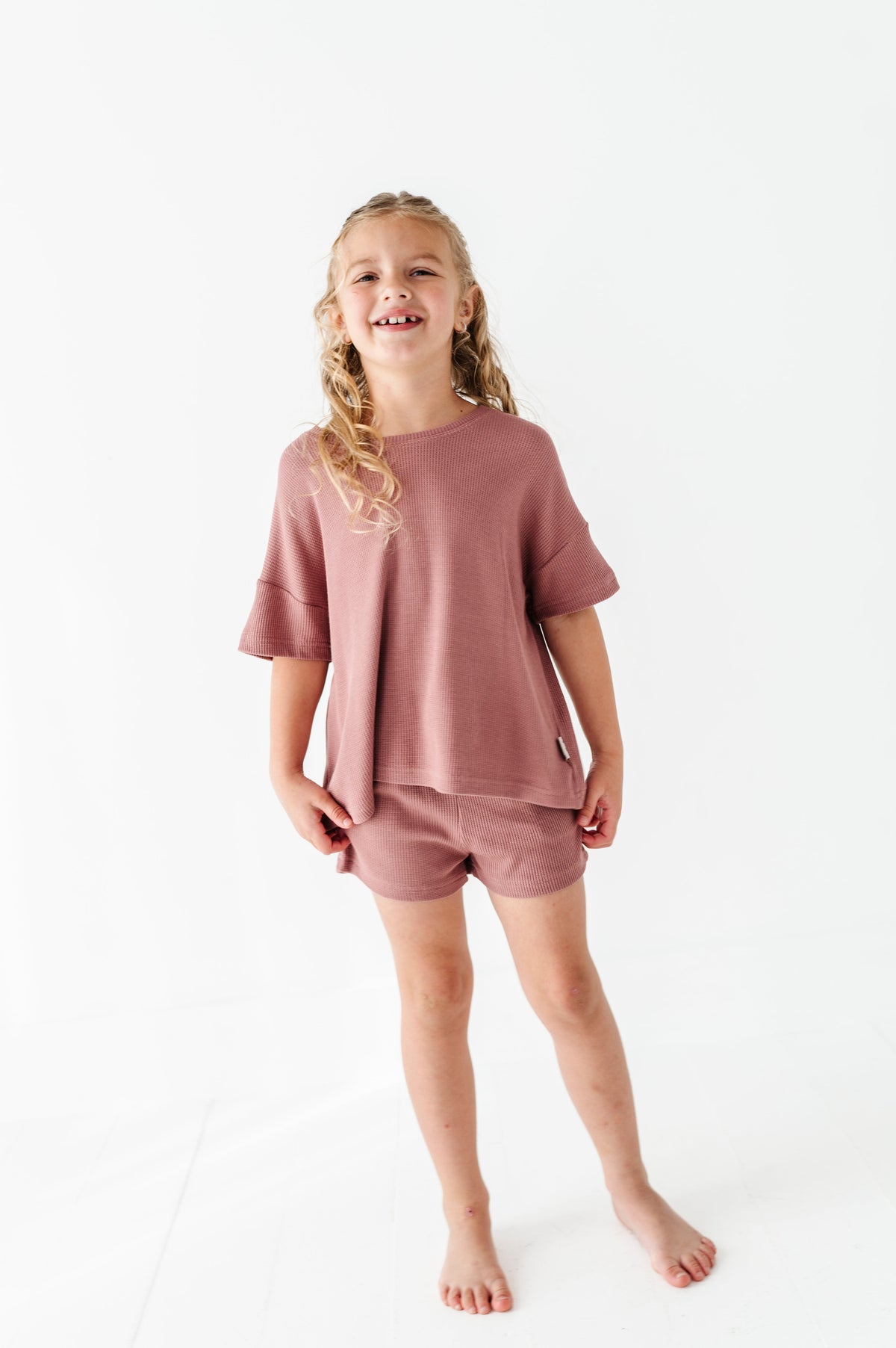 Mesa Drawstring Waffle Knit Set
