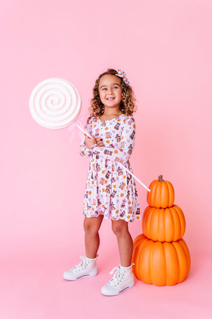Hocus Pocus Honey Bear Twirl Dress (EST SHIP TIME 1-2 WEEK)