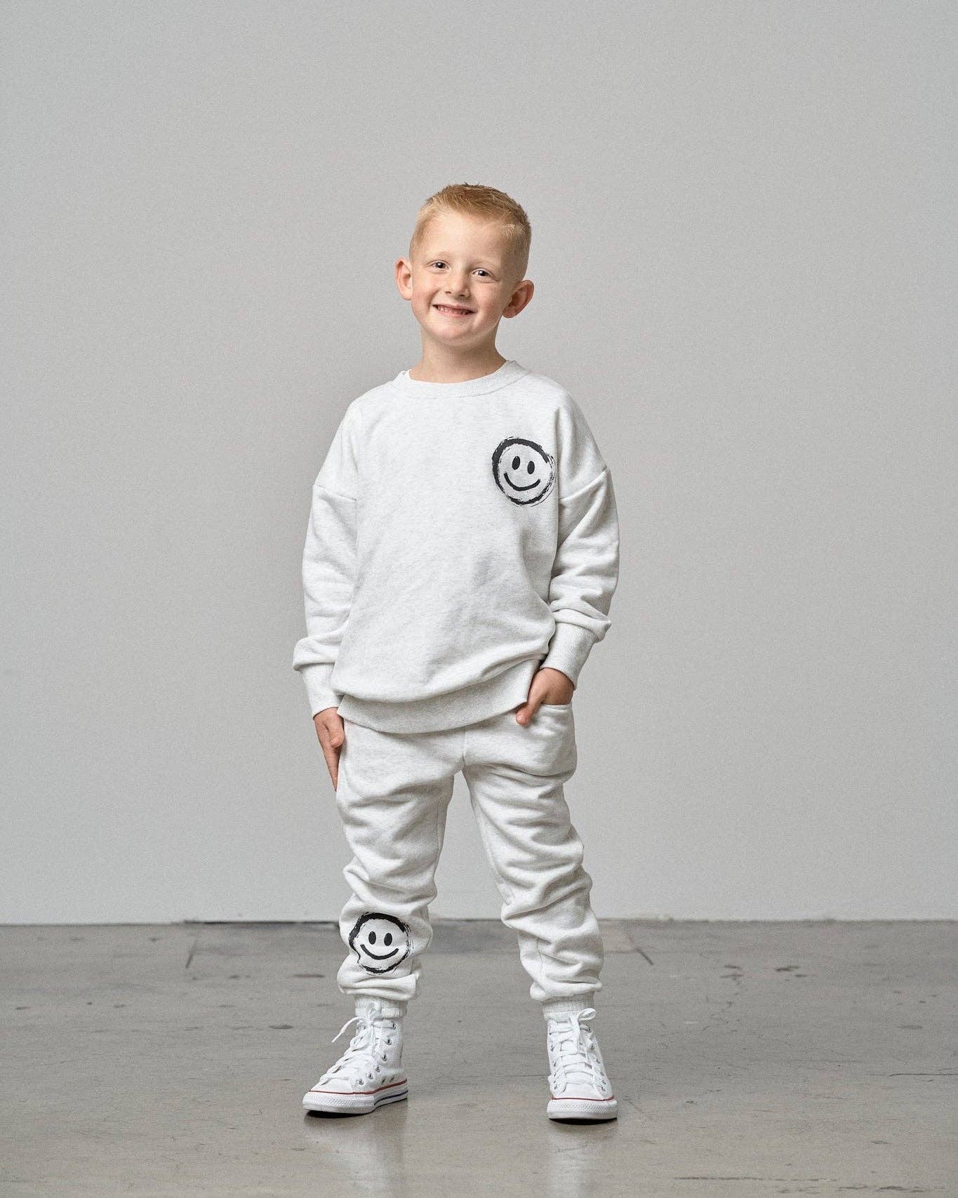 Happy Day Elevated Sweatpant - Light Heather Grey
