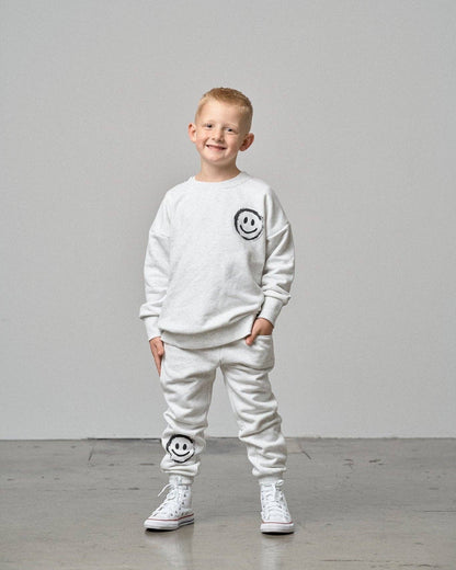 Happy Day Elevated Sweatpant - Light Heather Grey