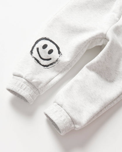 Happy Day Elevated Sweatpant - Light Heather Grey
