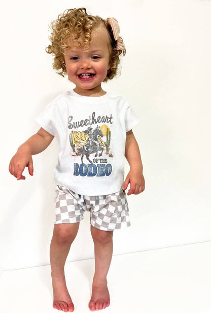 Taupe | Harem Checkered Shorts