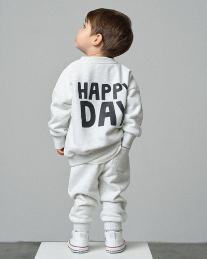 Happy Day Elevated Sweatpant - Light Heather Grey