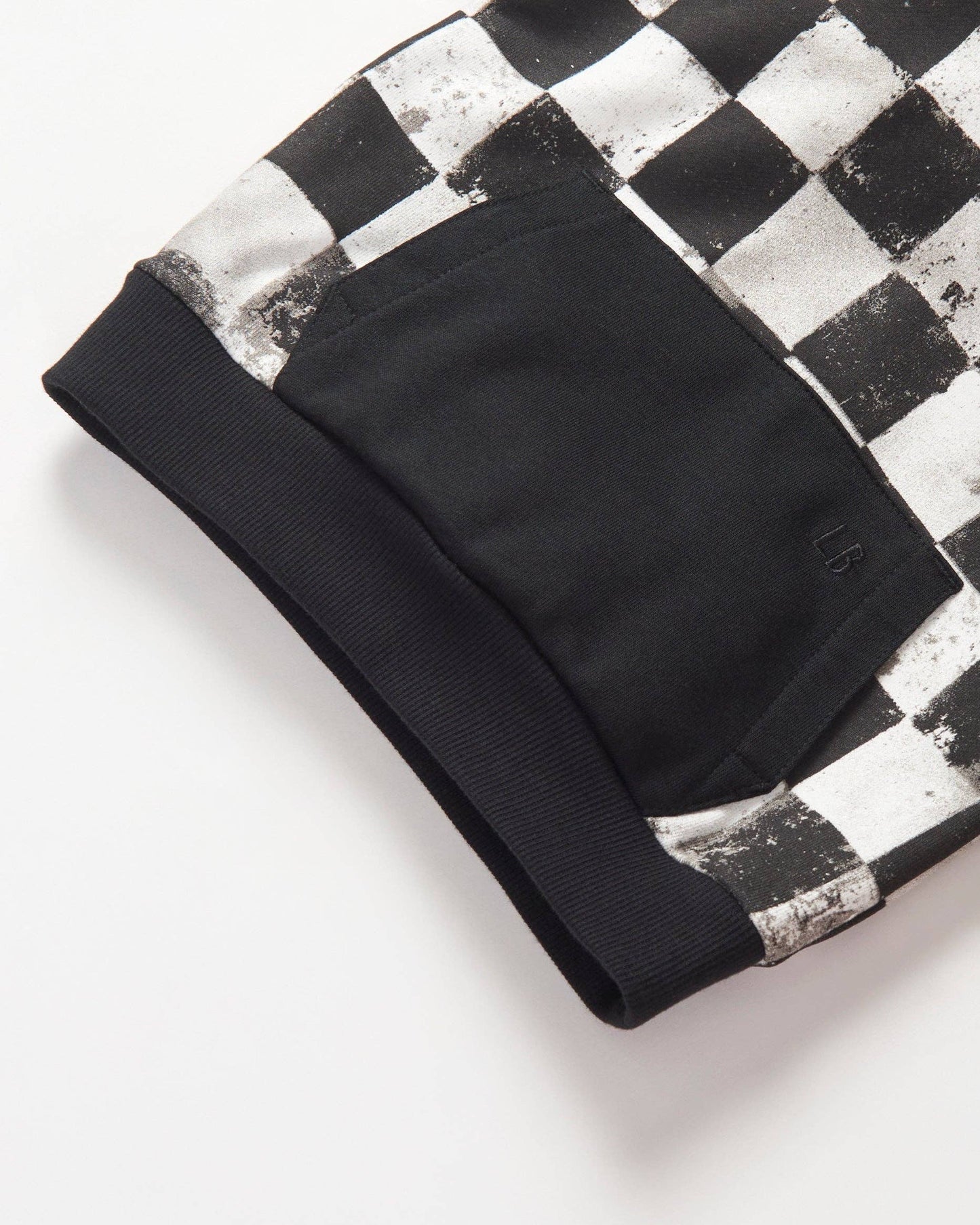 Checkered Hoodie - Black