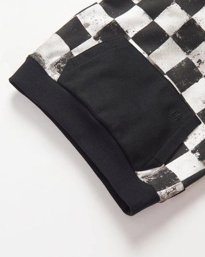 Checkered Hoodie - Black