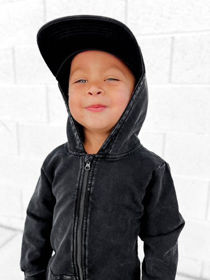 Toddler Black Vintage-Wash One-and-Done