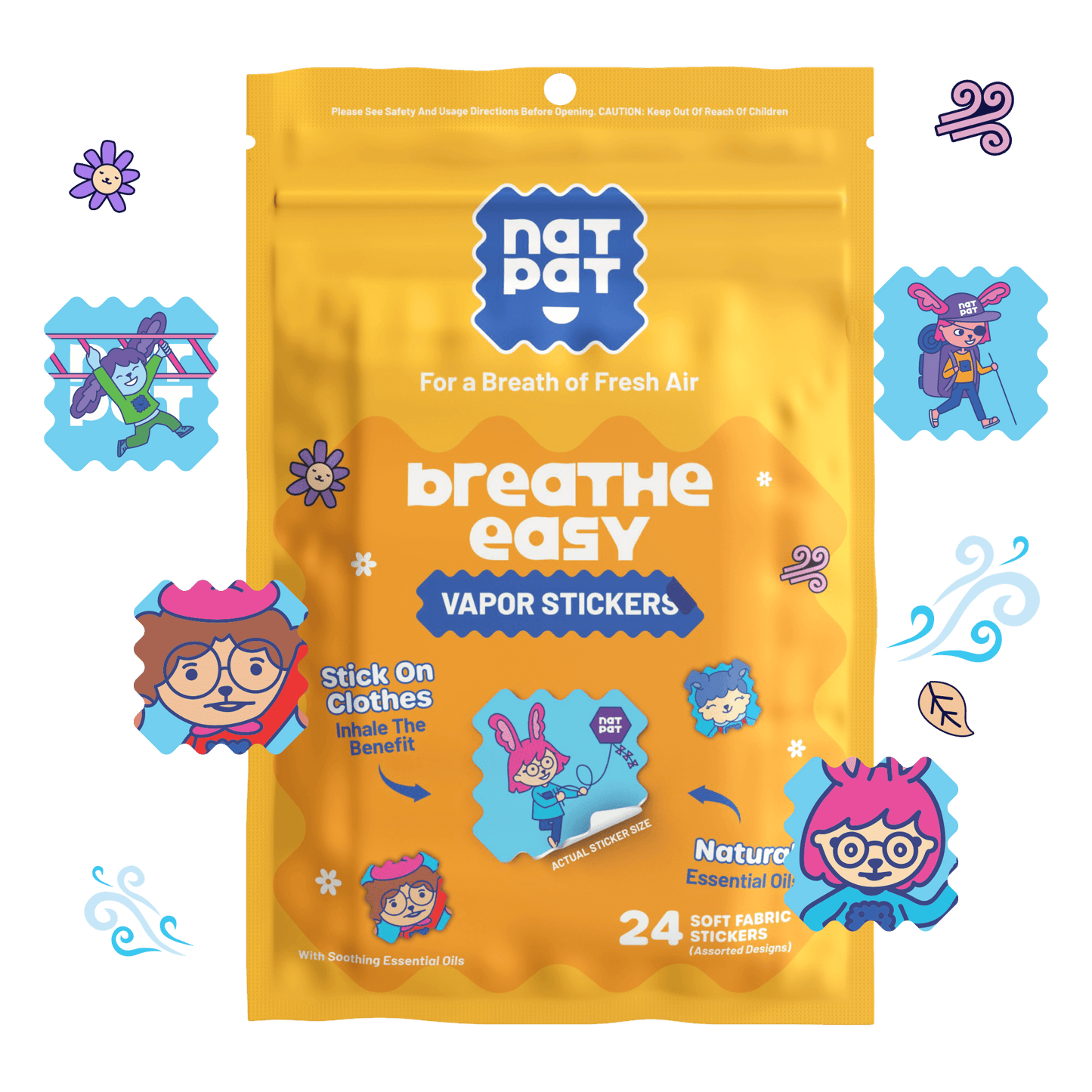 StuffyPatch - Breath Easy Stickers